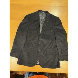 Stafford Sport coat Mens 42R Black Corduroy Classic Fit Tailored Preppy Blazer